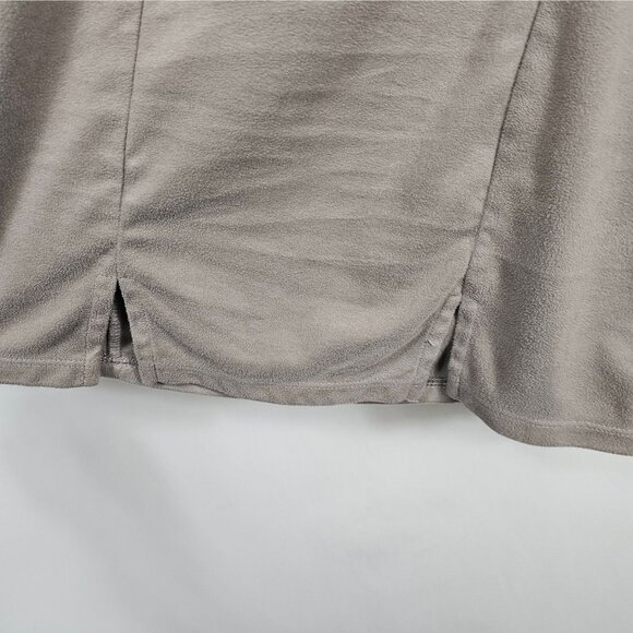 Faux Suede Gray Brown Baby Doll Preppy Party Mini Dress Small Kendall + Kylie  S - Picture 7 of 11